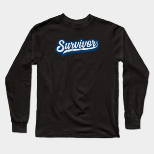 Colon Cancer Survivor - Retro Grunge Style Long Sleeve T-Shirt